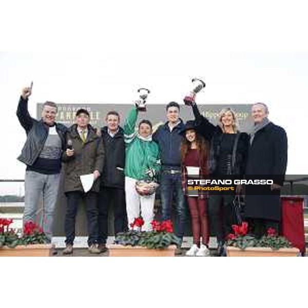 The Prize giving ceremony of Gran Premio Gala Internazionale del Trotto Roma, Capannelle racecourse,26/12/2015 ph.Stefano Grasso/HippoGroup Roma Capannelle