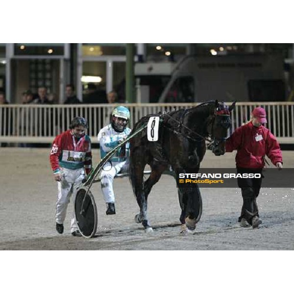 Arnaldo Alfredo Pollini with Pippo Gubellini and Yankee Valor winners of Gran Premio Friuli Venezia Giulia Trieste, 12th november 2005 ph. Stefano Grasso