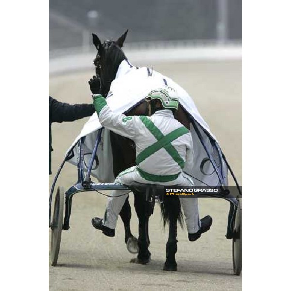 Edoardo Baldi with Guendalina Bar winner of Gran Criterium Filly Milan, 13rd nov. 2005 ph. Stefano Grasso