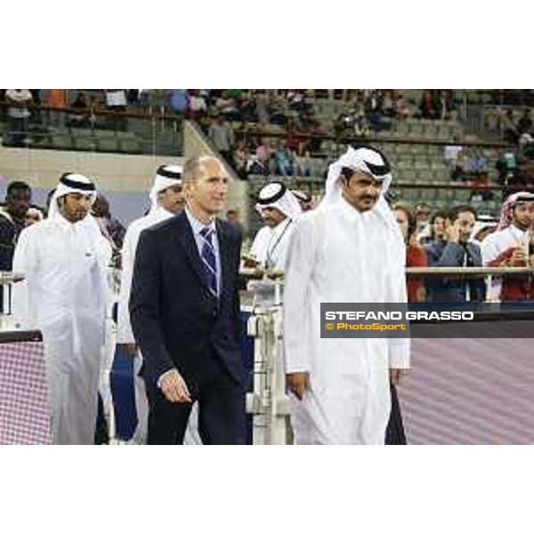 Sheikh Joaan bin Hamad bin Khalifa Al Thani and Alistair Routledge,Exxon Mobil Qatar President and General MAnager Doha,5th march 2016 ph.©.CHI Al Shaqab/Stefano Grasso all rights reserved
