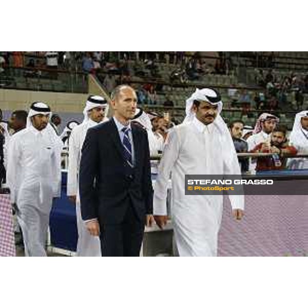 Sheikh Joaan bin Hamad bin Khalifa Al Thani and Alistair Routledge,Exxon Mobil Qatar President and General MAnager Doha,5th march 2016 ph.©.CHI Al Shaqab/Stefano Grasso all rights reserved