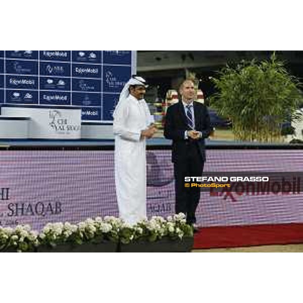 Sheikh Joaan bin Hamad bin Khalifa Al Thani and Alistair Routledge,Exxon Mobil Qatar President and General MAnager Doha,5th march 2016 ph.©.CHI Al Shaqab/Stefano Grasso all rights reserved