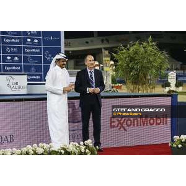 Sheikh Joaan bin Hamad bin Khalifa Al Thani and Alistair Routledge,Exxon Mobil Qatar President and General MAnager Doha,5th march 2016 ph.©.CHI Al Shaqab/Stefano Grasso all rights reserved