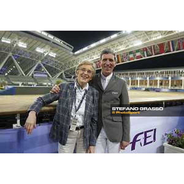 Ludger Beerbaum and MADELEINE WINTER-SCHULZE Doha,5th march 2016 ph.Â©.CHI Al Shaqab/Stefano Grasso all rights reserved
