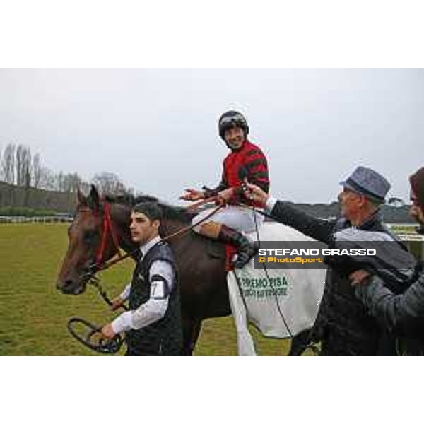 Luca Maniezzi on Nice Name wins the 126° Premio Pisa Pisa,San Rossore 20th march 2016 photo Stefano Grasso