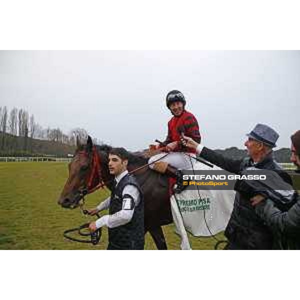 Luca Maniezzi on Nice Name and their connection after winning the 126° Premio Pisa Pisa San Rossore racetrack 20/03/2016 ph.© Stefano Grasso