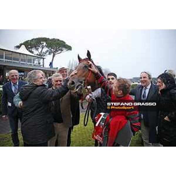 Luca Maniezzi on Nice Name and their connection after winning the 126° Premio Pisa Pisa San Rossore racetrack 20/03/2016 ph.© Stefano Grasso