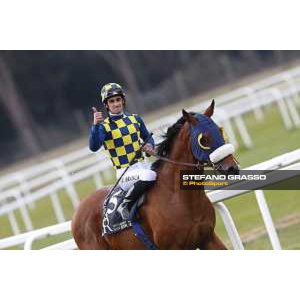 Fabio Branca and Shocking Blu win the 17° Premio Regione Toscana Pisa San Rossore racetrack 20/03/2016 ph.© Stefano Grasso