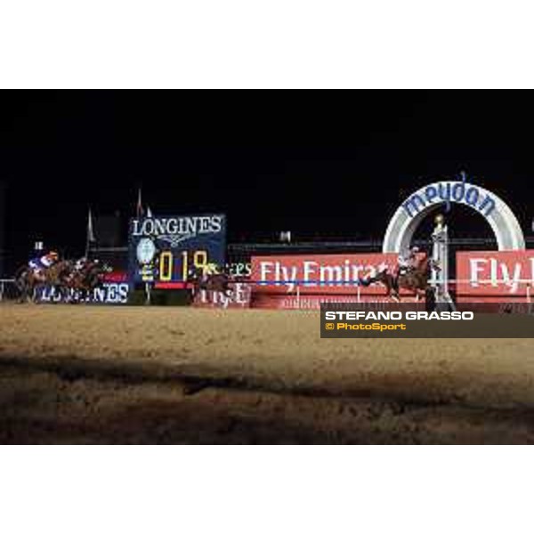 California Chrome with Victor Espinoza up wins the Dubai World Cup Dubai-Meydan racecourse 26th march 2016 ph.Frank Sorge/Grasso