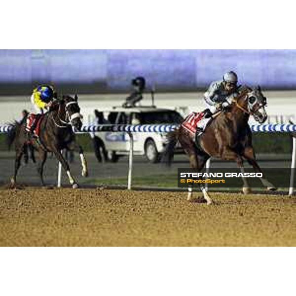 California Chrome with Victor Espinoza up wins the Dubai World Cup Dubai-Meydan racecourse 26th march 2016 ph.Frank Sorge/Grasso