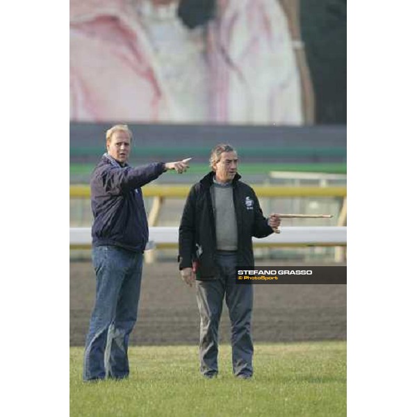 Luca Cumani and Ed Dunlop at Fuchu race course Tokyo, 24th november 2005 ph. Stefano Grasso