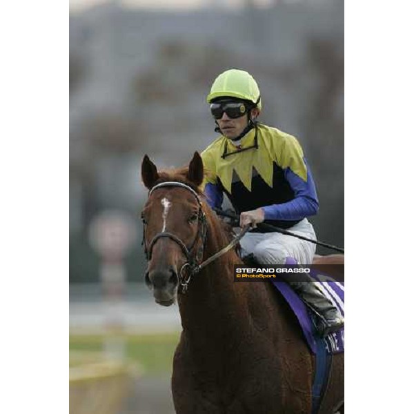 Yutaka Take comes back on Kane Hekili after winning the Japan Cup Dirt at Fuchu race course Tokyo, 26th november 2005 ph. Stefano Grasso