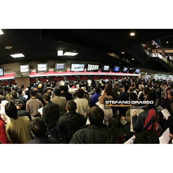 racegoers at Fuchu race course Tokyo, 27th november 2005 ph. Stefano Grasso