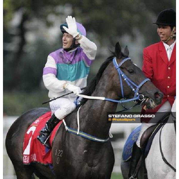 coming back for Anthony Delpech on Vengeance of Rain winners of the Cathay Pacific Hong Kong Cup at Sha Tin race course Hong Kong, 11th dec. 2005 ph. Stefano Grasso