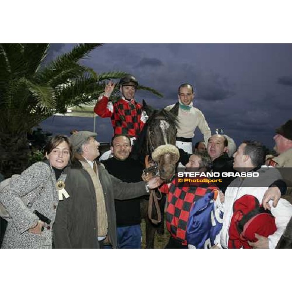 ra Funesta\'s connection with Olivier Peslier winners of Premio Nastro d\'Oro di Sicilia Siracusa, 15th january 2006 ph. Stefano Grasso