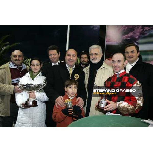 giving prize for Olivier Peslier winner with Ira Funesta of Premio Nastro d\'Oro di Sicilia Siracusa, 15th january 2006 ph. Stefano Grasso