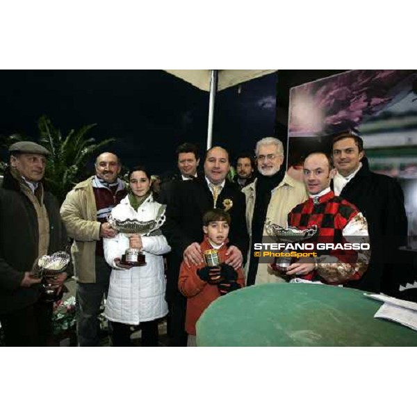 giving prize for Olivier Peslier winner with Ira Funesta of Premio Nastro d\'Oro di Sicilia Siracusa, 15th january 2006 ph. Stefano Grasso