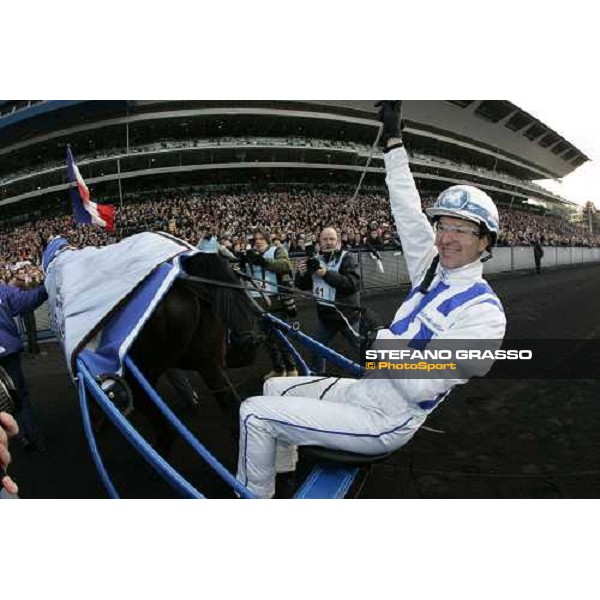 Christophe Gallier winner of 85¡ Grand Prix d\' Amerique with Jag de Bellouet Paris, 29th january 2006 ph. Stefano Grasso