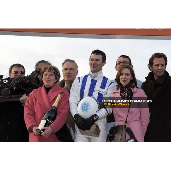 Christophe Gallier and all the Jag de Bellouet\'s conenction during the giving prize of 85¡ Grand Prix d\' Amerique Paris, 29th january 2006 ph. Stefano Grasso