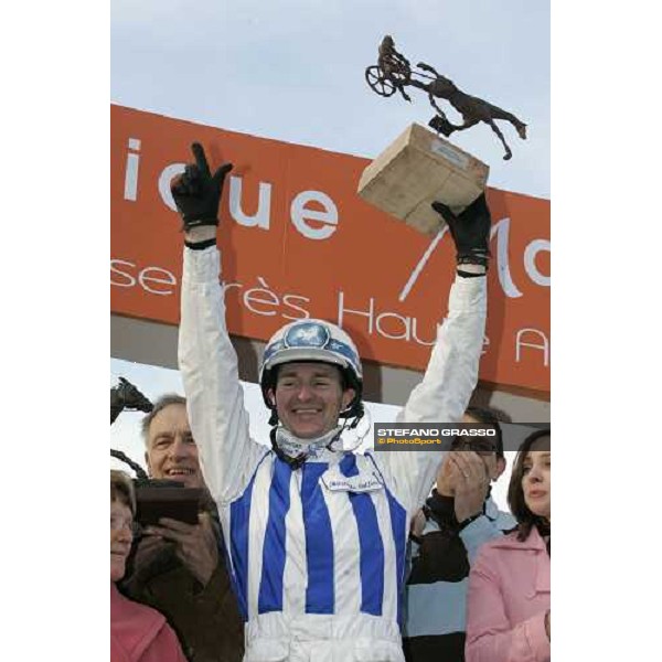 Christophe Gallier two times winner with Jag de Bellouet of 85¡ Grand Prix d\' Amerique Paris, 29th january 2006 ph. Stefano Grasso