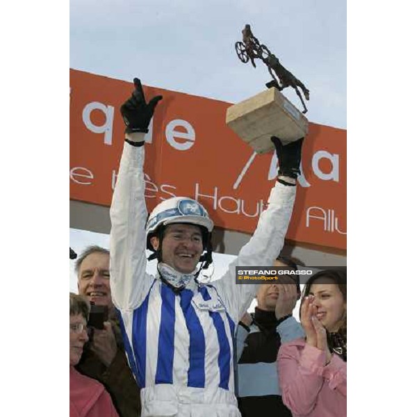 Christophe Gallier two times winner with Jag de Bellouet of 85¡ Grand Prix d\' Amerique Paris, 29th january 2006 ph. Stefano Grasso