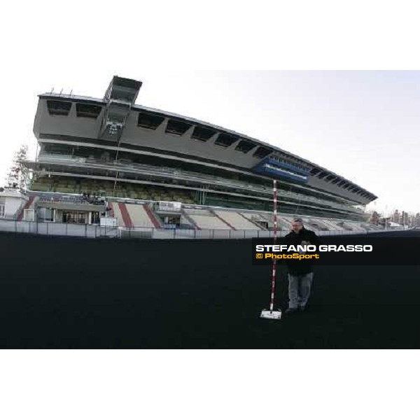 morning view of the grandstand of Vincennes racetrack Paris, 29th january 2006 ph. Stefano Grasso