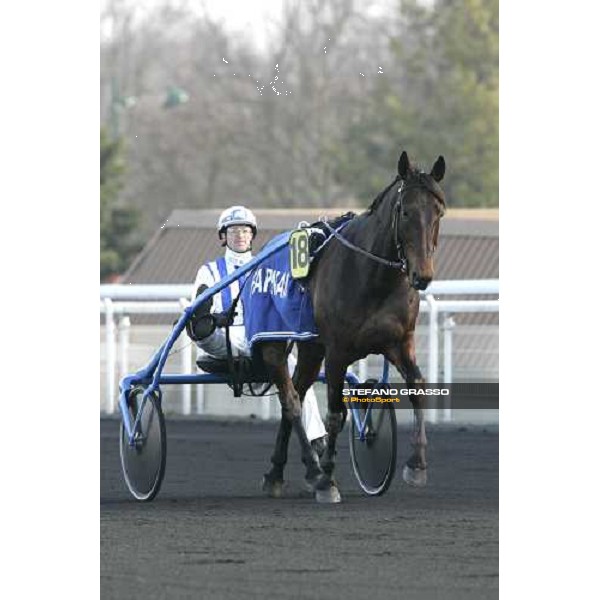 Christophe Gallier with Jag de Bellouet during morning warm up Paris Vincennes, 29th january 2006 ph. Stefano Grasso