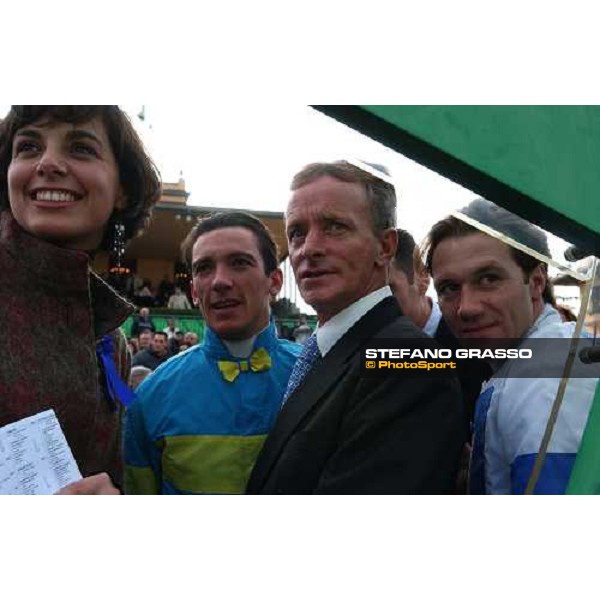 \'Francesca Barberini, Frankie Dettori, Pat Eddery and Dominique Boeuf at Capannelle race track Rome, nov. 16 2003-ph.Stefano Grasso\' 