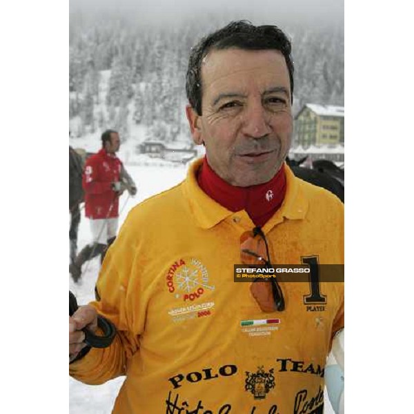 Luca D\'Orazio, capitano Hotel de La Poste Team Cortina Winter Polo Jaeger-LeCoultre Gold Cup 2006 Cortina, 22 febbraio 2006 ph.Stefano Grasso