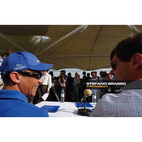 Frankie Dettori and Simon Crisford, Godolphin racing Manager during press conference at Godoplhin Al Quoz, wednesday, 24th march 2004 ph. Stefano Grasso