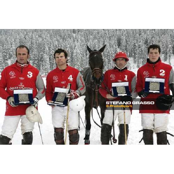 premiazione Jaeger-LeCoultre Polo Team Cortina Winter Polo Cup Jager-LeCoultre Gold Cup Cortina, 23 febbraio 2006 ph.Stefano Grasso