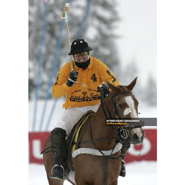 Hotel de La Poste vs. Audi - Eudardo Menendez miglior goleador del torneo con 18 reti Cortina Winter Polo Jaeger-LeCoultre Gold Cup Cortina, 25 febbrai 2006 ph. Stefano Grasso