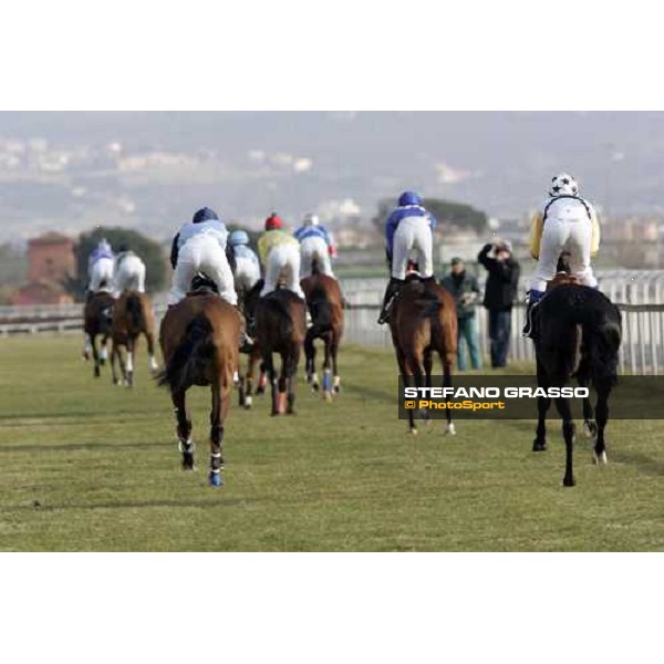 the horses go to the start of LVI Gran Corsa Siepi di Roma Roma, 19th february 2006 ph. Stefano Grasso