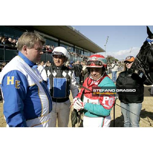 Criterium de Vitesse - Holger Elhert, Mike Esper, Pippo Gubellini and Lets go in the winner circle Cagnes sur Mer, 12th march 2006 ph. Stefano Grasso