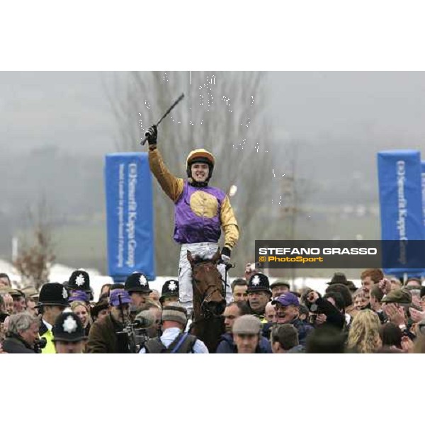 A.P. McCoy on Brave Inca comes in the winner circle after winning The Smurfit Kappa Champion Hurdle Challenge Trophy Cheltenham, 1st day - 14th march 2006 ph. Stefano Grasso