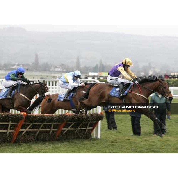 A.P. McCoy on Brave Inca jumps the last hurdle and goes to win The Smurfit Kappa Champion Hurdle Challenge Trophy Cheltenham, 1st day - 14th march 2006 ph. Stefano Grasso