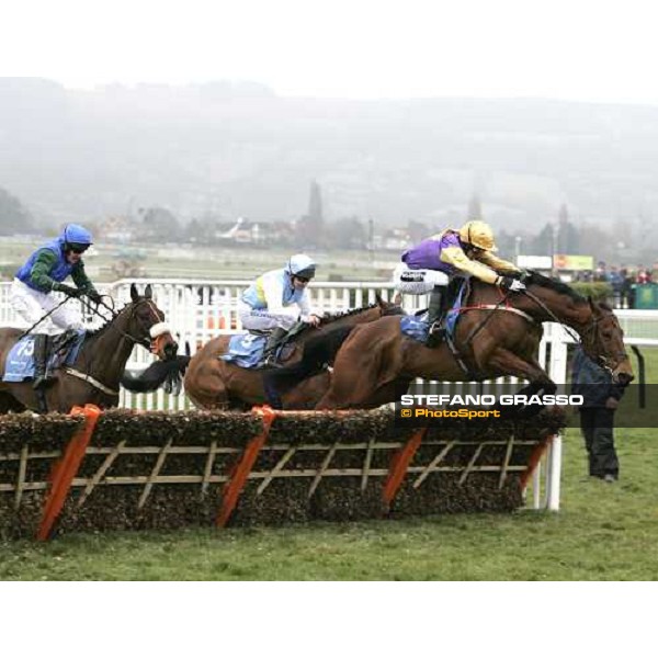 A.P. McCoy on Brave Inca jumps the last hurdle and goes to win The Smurfit Kappa Champion Hurdle Challenge Trophy Cheltenham, 1st day - 14th march 2006 ph. Stefano Grasso