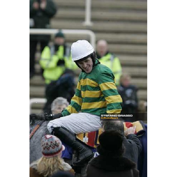 A.P.McCoy on Revellez celebrates the victory in the Jewson Novices\' Handicap Steeple Chase Cheltenham, 16th march 2006 ph. Stefano Grasso