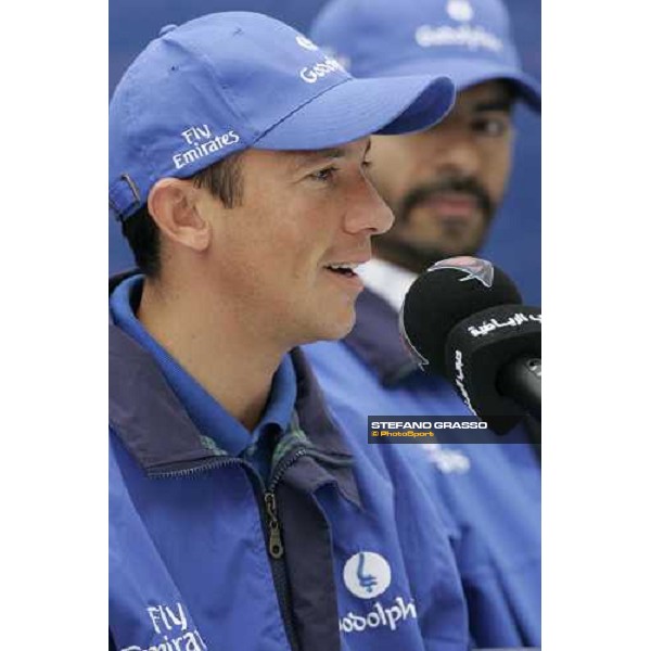 Frankie Dettori during press conference at Al Quoz after morning works. Saeed Bin Suroor looks at him Al Quoz - Dubai 22nd march 2006 ph. Stefano Grasso