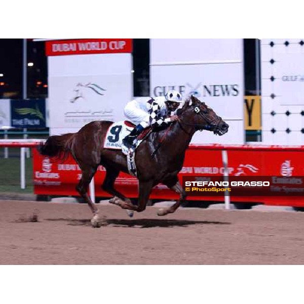 Alex Solis on Our New Recruit wins the Dubai Golden Shaheen Nad EL Sheba, 27th march 2004 ph. Stefano Grasso