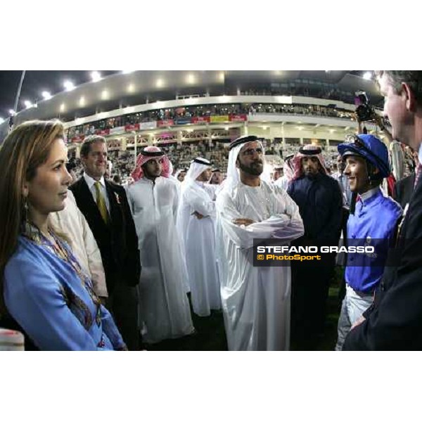 Princess Haya, Sheick Mohamed, Frankie Dettori and John Ferguson smiling before the Dubai World Cup 2006 Nad El Sheba, 25th march 2006 ph. Stefano Grasso