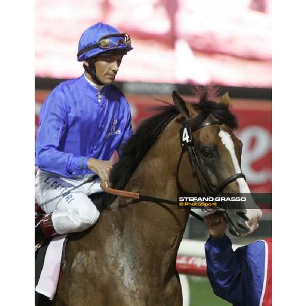 Frankie Dettori on Electrocutionist before the race Nad El Sheba, 25th march 2006 ph. Stefano Grasso