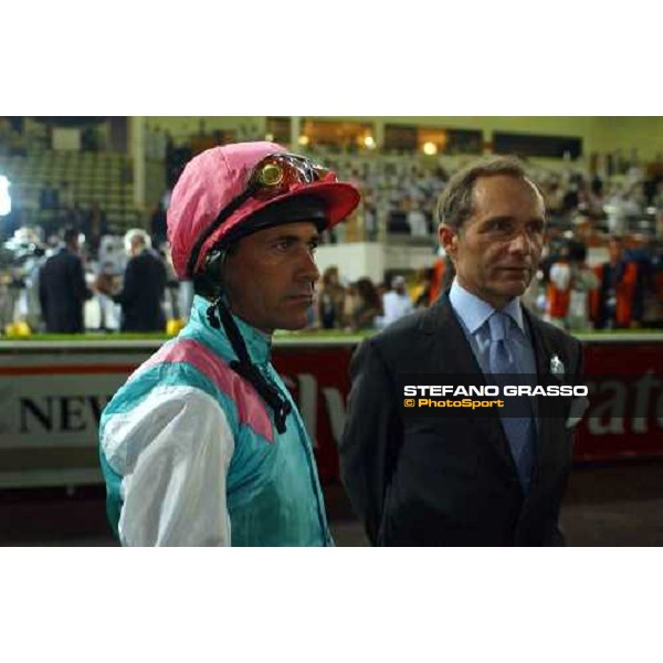 Gary Stevens and André Fabre in the parade ring of NAd El Sheba NAd El Sheba, 27th march 2004 ph. Stefano Grasso
