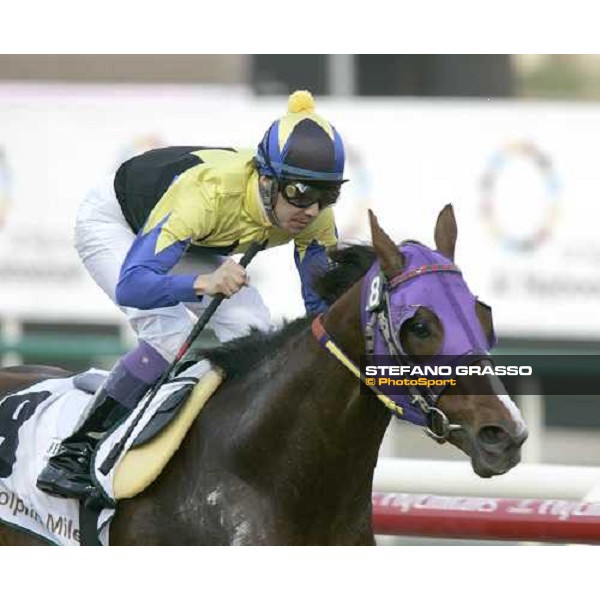 Yutaka Take on Utopia wins the Godolphine Mile Nad El Sheba, 25th march 2006 ph. Stefano Grasso