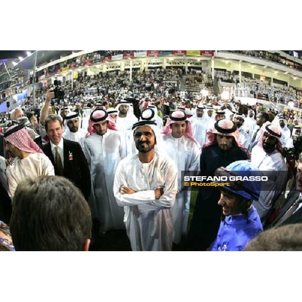 Sheikh Mohamed and Frankie Dettori in the parade ring of Dubai World Cup 2006 NAd El Sheba, 25th march 2006 ph. Stefano Grasso