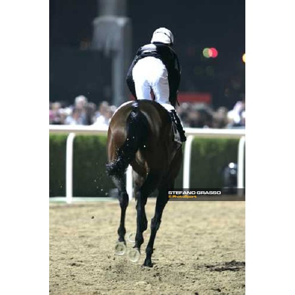 Kieren Fallon on Oujia Board goes to the start of Dubai Sheema Classic NAd El Sheba, 25th march 2006 ph. Stefano Grasso