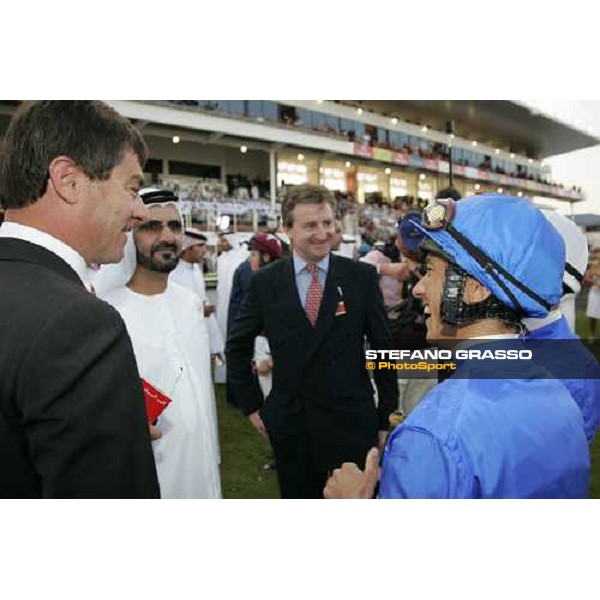 Frankie Dettori, Simon Crisford, Sheihk Mohamed and John Ferguson Dubai, 25th march 2006 ph. Stefano Grasso