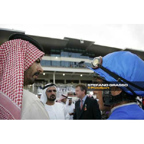 Frankie Dettori and Saeed Bin Suroor under the eyes of Sheihk Mohamed Dubai, 25th march 2006 ph. Stefano Grasso