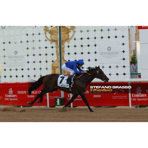 Frankie Dettori on Firebreak wins the Godolphine Mile NAd El Sheba, 27th march 2004 ph. Stefano Grasso