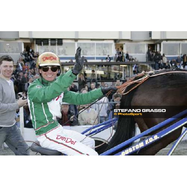 Bjorn Goop and Smashing Victory winners of Premio Costa Azzurra - III Trofeo Emmebicar parading in front of Vinovo\'s grandstand Torino, 2th april 2006 ph. Stefano Grasso